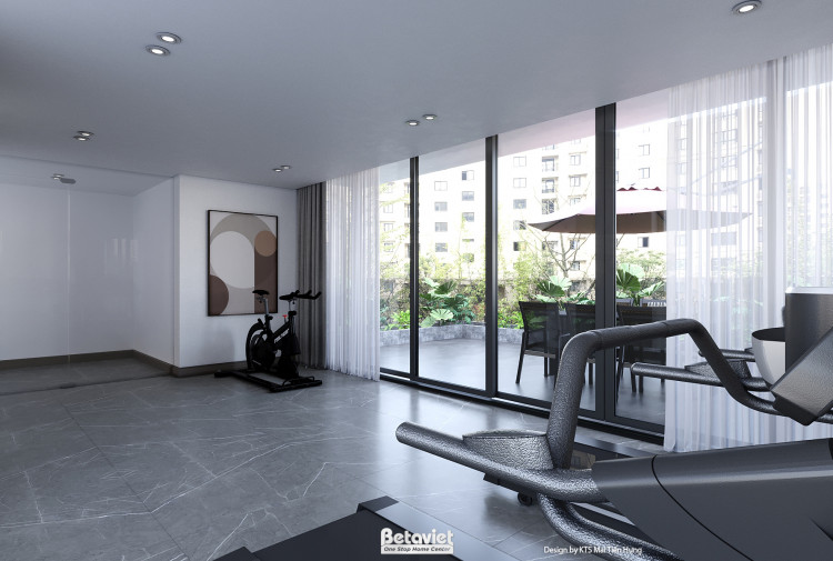 Mẫu nội thất phòng tập gym biệt thự hiện đại NT24558